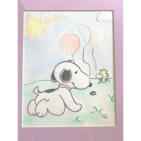 Signed Peanuts Snoopy & Woodstock” Fan Art - Picture 6 of 14